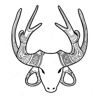 Realistic Deer Antler Coloring Page 73754-58396