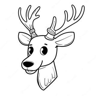 Deer Antler Coloring Pages