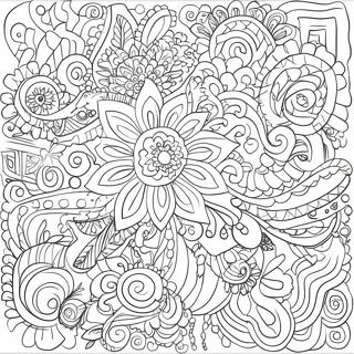 Fun Doodle Pattern Coloring Page 73775-58410