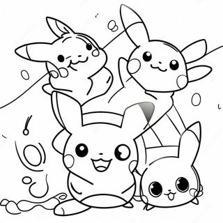 Charming Pikachu Evolution Coloring Page 73805-58457