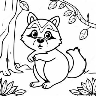 Raccoon Coloring Page 7380-5871