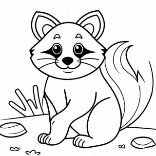 Raccoon Coloring Page 7380-5872