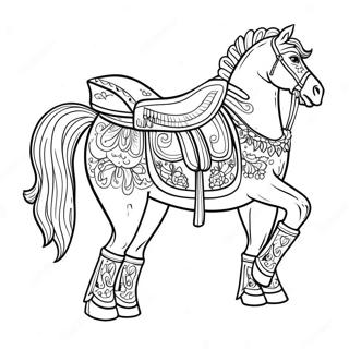 Horse Saddle Coloring Page 73814-58448