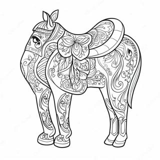 Horse Saddle Coloring Pages