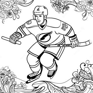 Tampa Bay Lightning Player Skating Coloring Page 73825-58461