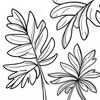 Colorful Palm Leaves Coloring Page 73835-58471