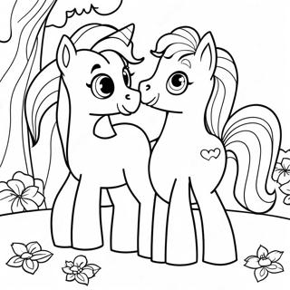 Cute Pony Friends Coloring Page 73855-58485