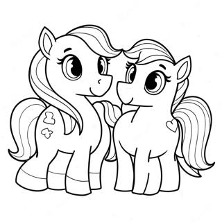 Cute Pony Friends Coloring Page 73855-58486