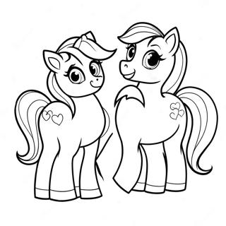 Cute Pony Friends Coloring Page 73855-58487