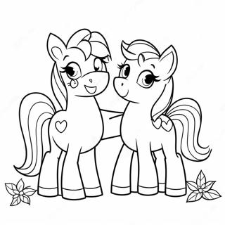 Page À Colorier De Jolis Amis Poneys 73855-58488