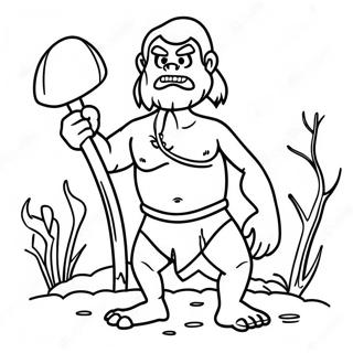 Caveman Coloring Page 73864-58478