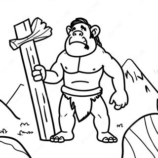 Caveman Coloring Page 73864-58479