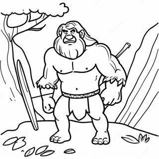 Caveman Coloring Page 73864-58480