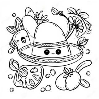 Colorful Cinco De Mayo Fiesta Coloring Page 73915-58527