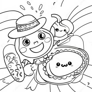 Colorful Cinco De Mayo Fiesta Coloring Page 73915-58528