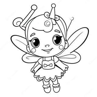 Sparkly Pinkalicious Fairy Coloring Page 7391-5888