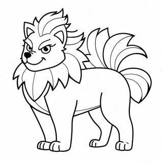 Flaming Arcanine Coloring Page 73925-58539