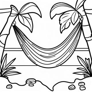 Hammock In A Tropical Paradise Coloring Page 73944-58541