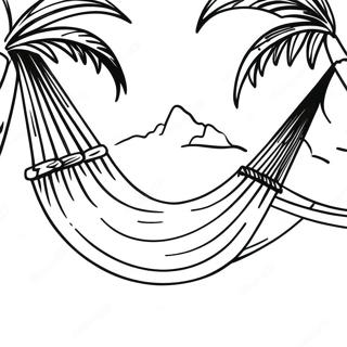 Hammock In A Tropical Paradise Coloring Page 73944-58542