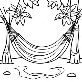 Hammock In A Tropical Paradise Coloring Page 73944-58543