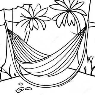 Hammock In A Tropical Paradise Coloring Page 73944-58544