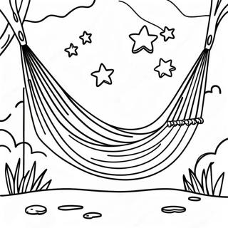 Cozy Hammock Under A Starry Sky Coloring Page 73945-58561