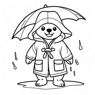 Adventurous Paddington Bear In A Raincoat Coloring Page 73955-58570