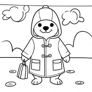 Adventurous Paddington Bear In A Raincoat Coloring Page 73955-58571