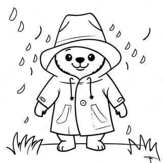 Adventurous Paddington Bear In A Raincoat Coloring Page 73955-58572