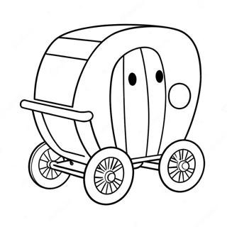 Cute Cartoon Wagon Coloring Page 73965-58566