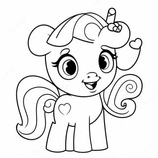 Sweetie Belle With Adorable Accessories Coloring Page 73985-58591