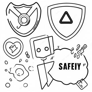 Safety Signs Coloring Pages