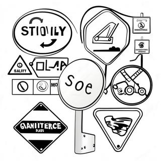 Safety Signs Coloring Page 74004-58598