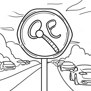 Bright Traffic Sign Coloring Page 74005-58602