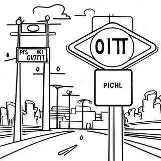 Bright Traffic Sign Coloring Page 74005-58603