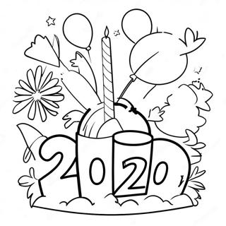 New Year 2024 Coloring Pages