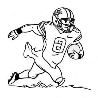 Ezekiel Elliott Running With Football Coloring Page 74015-58614