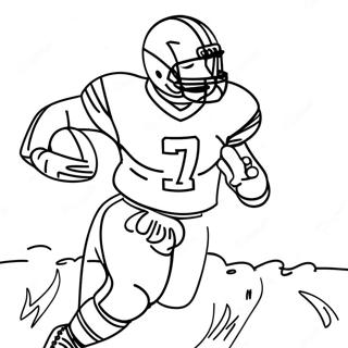 Ezekiel Elliott Running With Football Coloring Page 74015-58615