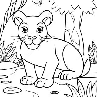 Bagheera Jungle Coloring Pages