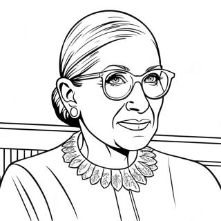 Ruth Bader Ginsburg Portrait Coloring Page 74064-58647