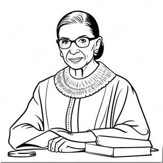 Ruth Bader Ginsburg In Judicial Robes Coloring Page 74065-58652