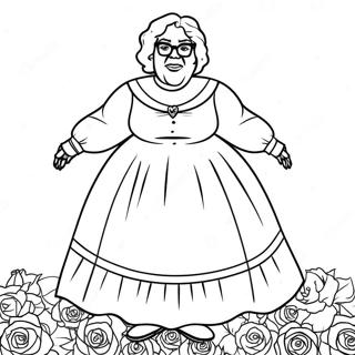 Funny Madea In A Dress Coloring Page 74085-58670