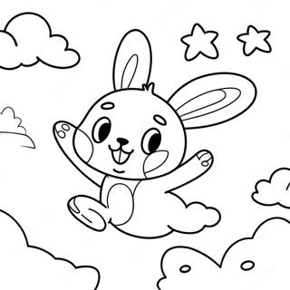 Super Rabbit Boy Flying Through The Sky Coloring Page 74095-58665