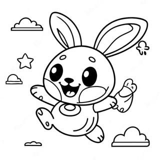 Super Rabbit Boy Flying Through The Sky Coloring Page 74095-58668