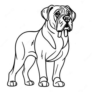 English Mastiff Standing Proud Coloring Page 74104-58682