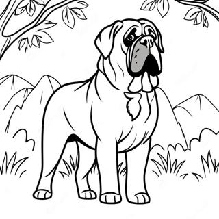 English Mastiff Standing Proud Coloring Page 74104-58683