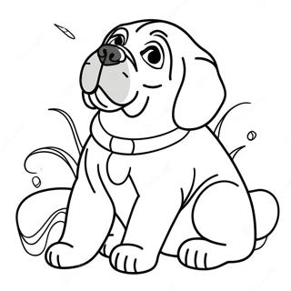 Playful English Mastiff Puppy Coloring Page 74105-58689