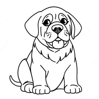 Playful English Mastiff Puppy Coloring Page 74105-58692