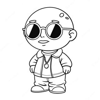 Gangsta Stewie Coloring Pages