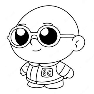 Cool Gangsta Stewie With Sunglasses Coloring Page 74115-58686